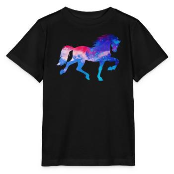 Pferdenarr Hengst Galopp Islandpferde Pferde - Stanley/Stella Kinder T-Shirt MINI CREATOR  - Schwarz - Vorne - Mikhail (115cm)