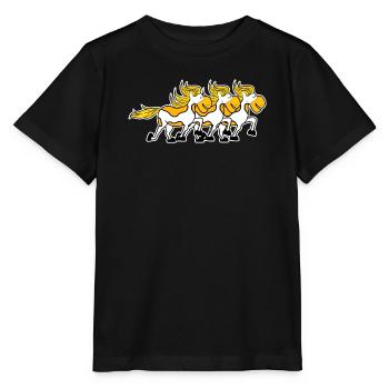 Fohlen Pferde Pferdeliebe Pferdenarr Islandpferde - Stanley/Stella Kinder T-Shirt MINI CREATOR  - Schwarz - Vorne - Mikhail (115cm)