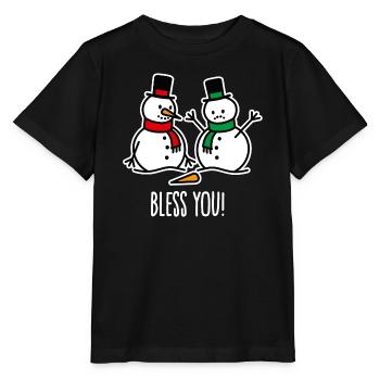 Gesundheit lustige Schneemann Cartoon Weihnachten - Stanley/Stella Kinder T-Shirt MINI CREATOR  - Schwarz - Vorne - Mikhail (115cm)