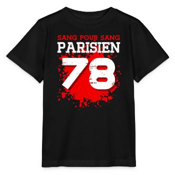 Sang Pour Sang Parisien - 78 - T-shirt bio MINI CREATOR Stanley/Stella Enfant - noir - Devant - Mikhail (115cm)