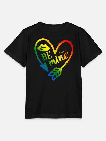 Valentinstag T-Shirt be mine Valentinstag - Stanley/Stella Kinder T-Shirt MINI CREATOR - Schwarz