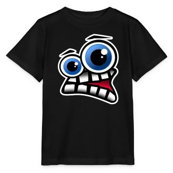Gesicht Comic - Stanley/Stella Kinder T-Shirt MINI CREATOR  - Schwarz - Vorne - Mikhail (115cm)