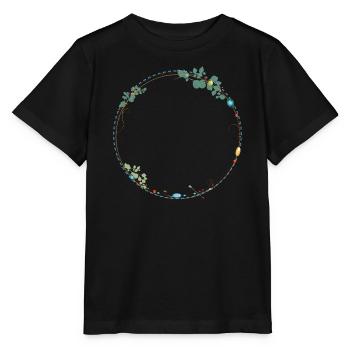 cadre délicat fait de symboles ethno - T-shirt bio MINI CREATOR Stanley/Stella Enfant - noir - Devant - Mikhail (115cm)