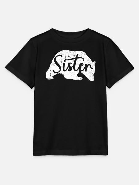 Schwester Schwein Silhouette - Stanley/Stella Kinder T-Shirt MINI CREATOR - Schwarz