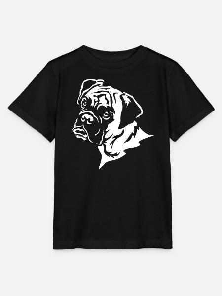 Boxer Kopf "Black Edition" - Stanley/Stella Kinder T-Shirt MINI CREATOR - Schwarz