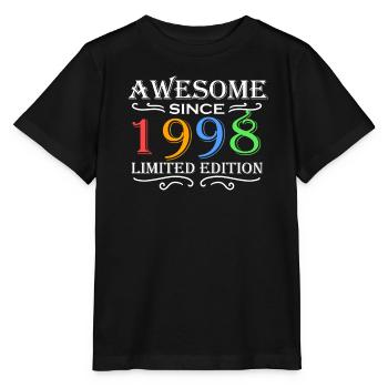 1998 - Jahrgang 1998 - Fantastisch seit 1998 - Stanley/Stella Kinder T-Shirt MINI CREATOR  - Schwarz - Vorne - Mikhail (115cm)
