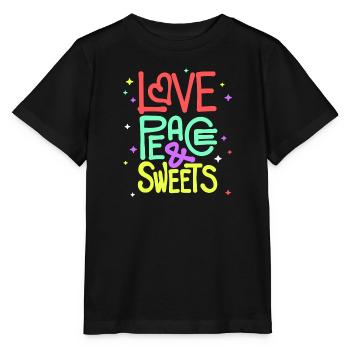 Sweets Statement Dessert avec une dent sucrée - T-shirt bio MINI CREATOR Stanley/Stella Enfant - noir - Devant - Mikhail (115cm)