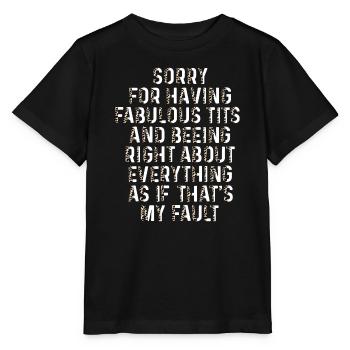 Désolé je suis fabuleux - T-shirt bio MINI CREATOR Stanley/Stella Enfant - noir - Devant - Mikhail (115cm)