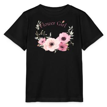 flower girl flowers romantic daughter girlfriend lol - Stanley/Stella MINI CREATOR Kids’ T-Shirt - black - Front - Mikhail (115cm)