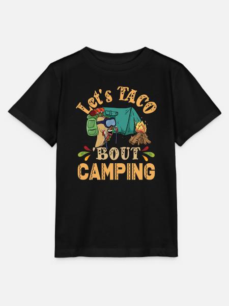 Tacos über Camping Lustiges Glamping - Stanley/Stella Kinder T-Shirt MINI CREATOR - Schwarz