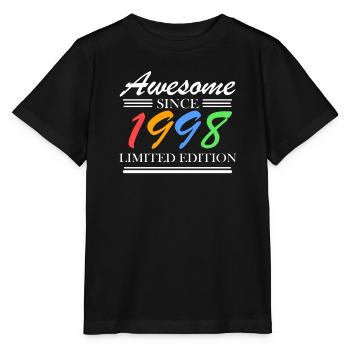1998 - Jahrgang 1998 - Fantastisch seit 1998 - Stanley/Stella Kinder T-Shirt MINI CREATOR  - Schwarz - Vorne - Mikhail (115cm)