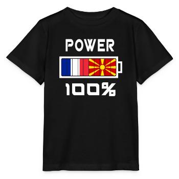 Nordmazedonien und Frankreich liefern 100% - Stanley/Stella Kinder T-Shirt MINI CREATOR  - Schwarz - Vorne - Mikhail (115cm)