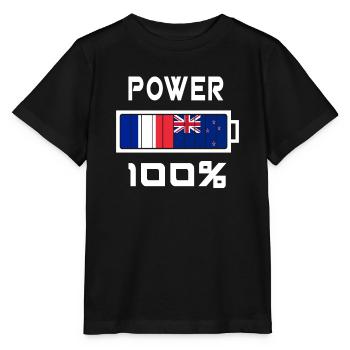 Neuseeland und Frankreich machen 100% - Stanley/Stella Kinder T-Shirt MINI CREATOR  - Schwarz - Vorne - Mikhail (115cm)