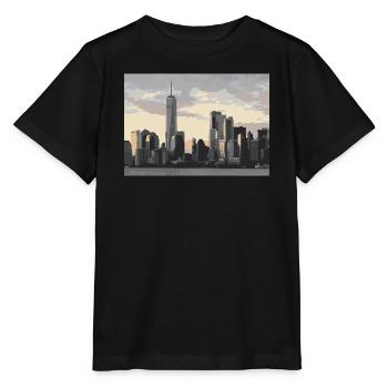Ligne d’horizon de la ville de New York - T-shirt bio MINI CREATOR Stanley/Stella Enfant - noir - Devant - Mikhail (115cm)