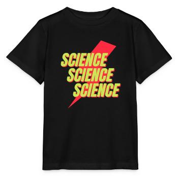 Neon Science Bolt Design - Stanley/Stella MINI CREATOR Kids’ T-Shirt - black - Front - Mikhail (115cm)
