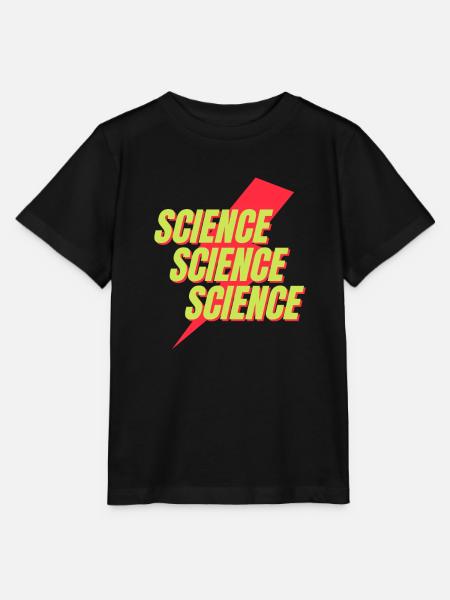 Neon-Wissenschafts-Bolzen-Design - Stanley/Stella Kinder T-Shirt MINI CREATOR  - Schwarz