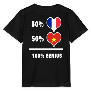 Das Genie Frankreich und Vietnam / Geschenk - Stanley/Stella Kinder T-Shirt MINI CREATOR  - Schwarz - Vorne - Mikhail (115cm)