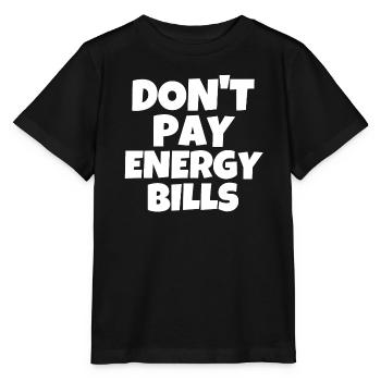 energy, purchasing power, bill - Stanley/Stella MINI CREATOR Kids’ T-Shirt - black - Front - Mikhail (115cm)