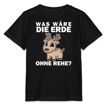 Tierschutz Tierschützer Umweltschutz Reh - Stanley/Stella Kinder T-Shirt MINI CREATOR  - Schwarz - Vorne - Mikhail (115cm)