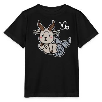 Capricorn Zodiac Sign Astrology Horoscope - Stanley/Stella MINI CREATOR Kids’ T-Shirt - black - Front - Mikhail (115cm)