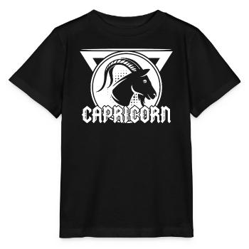 Steinbock Aberglaube Horoskop Sternzeichen Galaxie - Stanley/Stella Kinder T-Shirt MINI CREATOR  - Schwarz - Vorne - Mikhail (115cm)