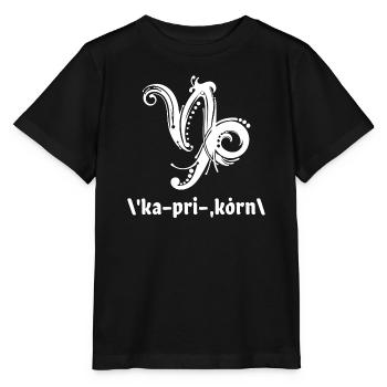 Zodiac Horoscope Capricorn Galaxy Constellation - Stanley/Stella MINI CREATOR Kids’ T-Shirt - black - Front - Mikhail (115cm)