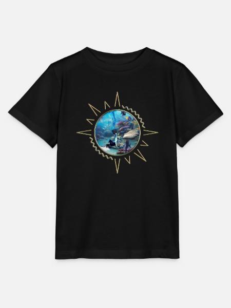 Wunderbare Meerjungfrau mit Quallen - Stanley/Stella Kinder T-Shirt MINI CREATOR - Schwarz