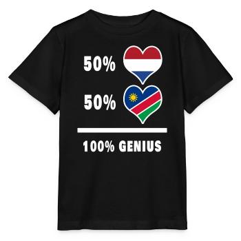 Namibia und die Niederlande Genius / Geschenk - Stanley/Stella Kinder T-Shirt MINI CREATOR  - Schwarz - Vorne - Mikhail (115cm)