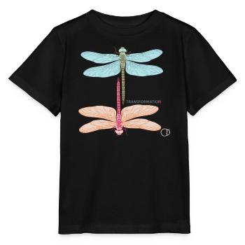 Libellules et transformation par CD - T-shirt bio MINI CREATOR Stanley/Stella Enfant - noir - Devant - Mikhail (115cm)