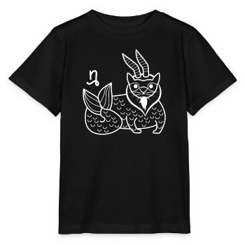 Superstition Galaxie Ésotérique Capricorne Signe du zodiaque - T-shirt bio MINI CREATOR Stanley/Stella Enfant - noir - Devant - Mikhail (115cm)