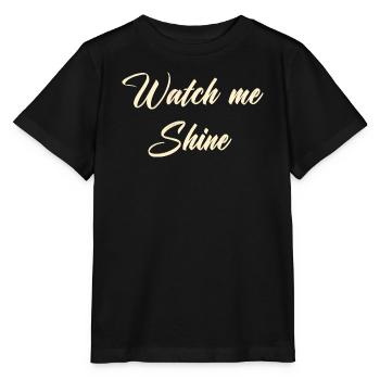 Watch me shine - Stanley/Stella Kinder T-Shirt MINI CREATOR  - Schwarz - Vorne - Mikhail (115cm)