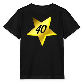 was schenken, 40 sternmotiv - Stanley/Stella Kinder T-Shirt MINI CREATOR  - Schwarz - Vorne - Mikhail (115cm)