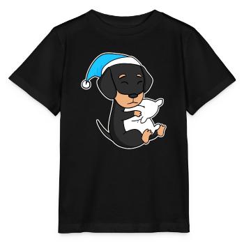 Chien Race de chien Teckel Teckel - T-shirt bio MINI CREATOR Stanley/Stella Enfant - noir - Devant - Mikhail (115cm)