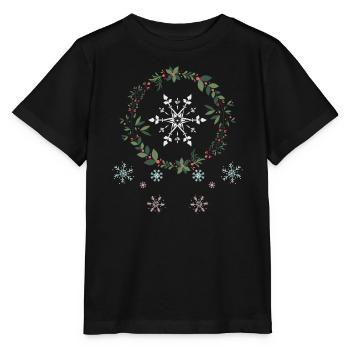 Flocons de neige - T-shirt bio MINI CREATOR Stanley/Stella Enfant - noir - Devant - Mikhail (115cm)
