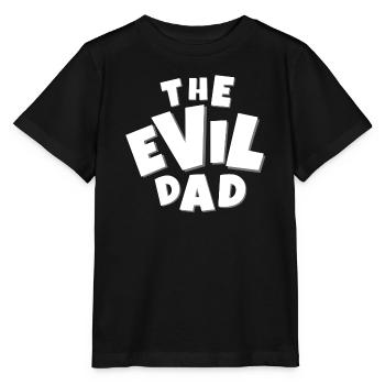 diabolique, EVIL, diable, papa humour, evil dad - T-shirt bio MINI CREATOR Stanley/Stella Enfant - noir - Devant - Mikhail (115cm)