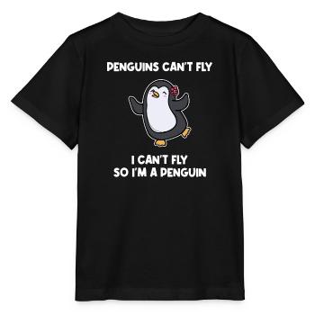 Penguin Animal Zoo Déclaration humoristique Oiseau Pôle Sud - T-shirt bio MINI CREATOR Stanley/Stella Enfant - noir - Devant - Mikhail (115cm)