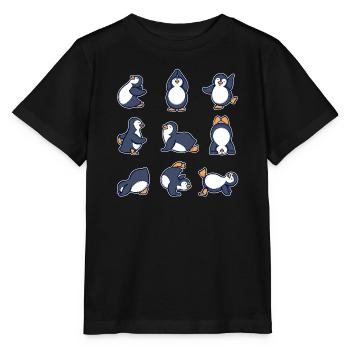 Cool Animal Dancing Penguin Oiseau de mer Antarctique - T-shirt bio MINI CREATOR Stanley/Stella Enfant - noir - Devant - Mikhail (115cm)