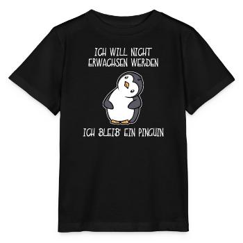 Zoo Süß Tier Pinguin Statement Seevogel - Stanley/Stella Kinder T-Shirt MINI CREATOR  - Schwarz - Vorne - Mikhail (115cm)