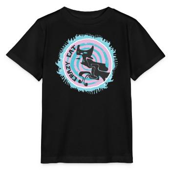 Unusual cat design - Stanley/Stella MINI CREATOR Kids’ T-Shirt - black - Front - Mikhail (115cm)