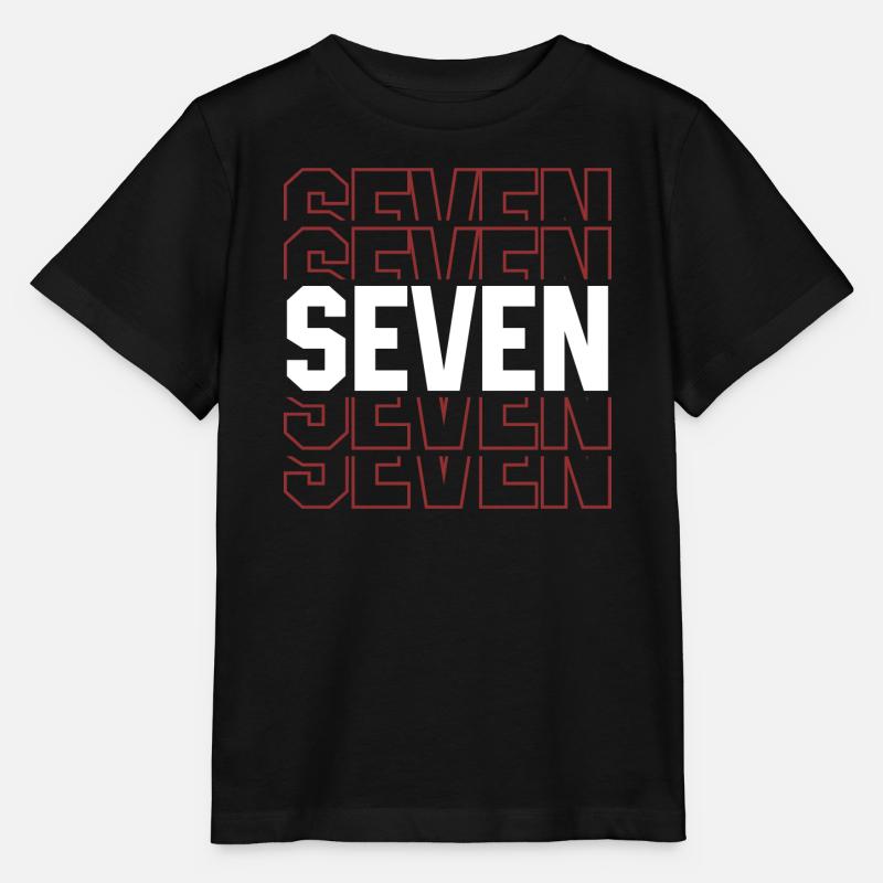 Seven Repeated Grid Emblem - Stanley/Stella MINI CREATOR Kids’ T-Shirt - black