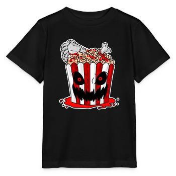 Horror Movie Horror Movie Popcorn Gift - Stanley/Stella MINI CREATOR Kids’ T-Shirt - black - Front - Mikhail (115cm)