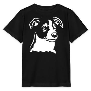 Jack Russell Terrier Head « Black Edition » - T-shirt bio MINI CREATOR Stanley/Stella Enfant - noir - Devant - Mikhail (115cm)