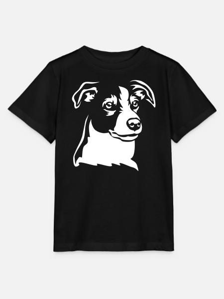 Jack Russell Terrier Kopf "Black Edition" - Stanley/Stella Kinder T-Shirt MINI CREATOR  - Schwarz