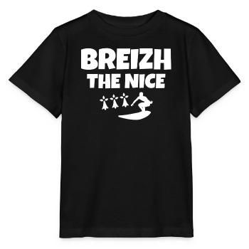Bretagne, Celtic, Breizh, Surf, Surffan - Stanley/Stella Kinder T-Shirt MINI CREATOR  - Schwarz - Vorne - Mikhail (115cm)