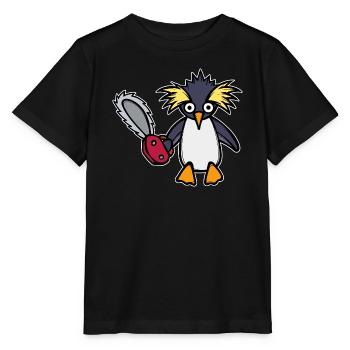 Oiseau Pingouin Animal Zoo Oiseau de mer Arctique - T-shirt bio MINI CREATOR Stanley/Stella Enfant - noir - Devant - Mikhail (115cm)