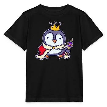 Cool Animal Penguin Oiseau Zoo Oiseau de mer - T-shirt bio MINI CREATOR Stanley/Stella Enfant - noir - Devant - Mikhail (115cm)
