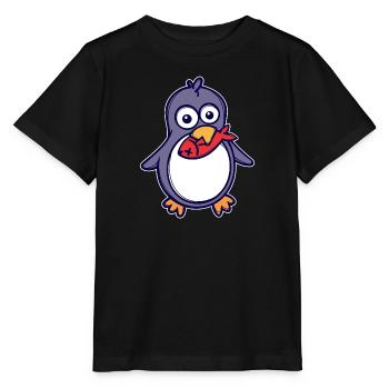 Sweet Animal Oiseau de mer Pingouin Antarctique Oiseau - T-shirt bio MINI CREATOR Stanley/Stella Enfant - noir - Devant - Mikhail (115cm)
