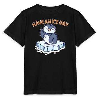 Antarctique Ice Cold Penguin Déclaration Oiseau de mer - T-shirt bio MINI CREATOR Stanley/Stella Enfant - noir - Devant - Mikhail (115cm)