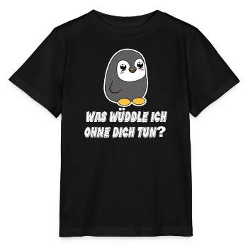 Pinguin Statement Seevogel Tier Arktis Vogel - Stanley/Stella Kinder T-Shirt MINI CREATOR  - Schwarz - Vorne - Mikhail (115cm)
