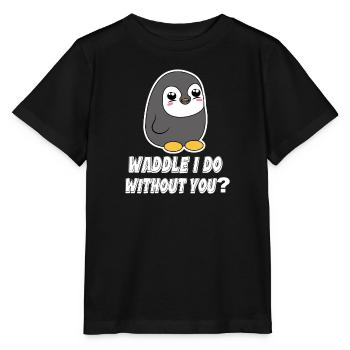 Penguin Animal Bird Déclaration Zoo des oiseaux de mer - T-shirt bio MINI CREATOR Stanley/Stella Enfant - noir - Devant - Mikhail (115cm)